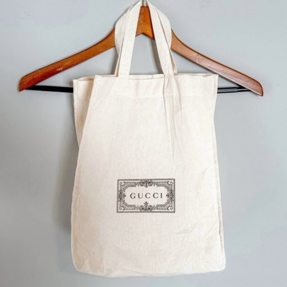 ❗AUTHENTIC GUCCI CANVAS COTTON IVORY REUSABLE LINEN TOTE BAG❗